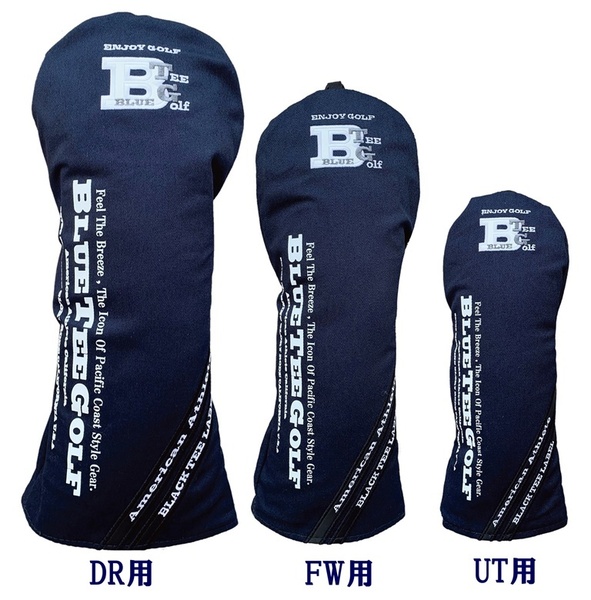 ◎アウトレット【3PA:ネイビー】ブルーティーゴルフ【ポリキャンバス クラシック】3本セット(A)販売ヘッドカバー DHC-001
