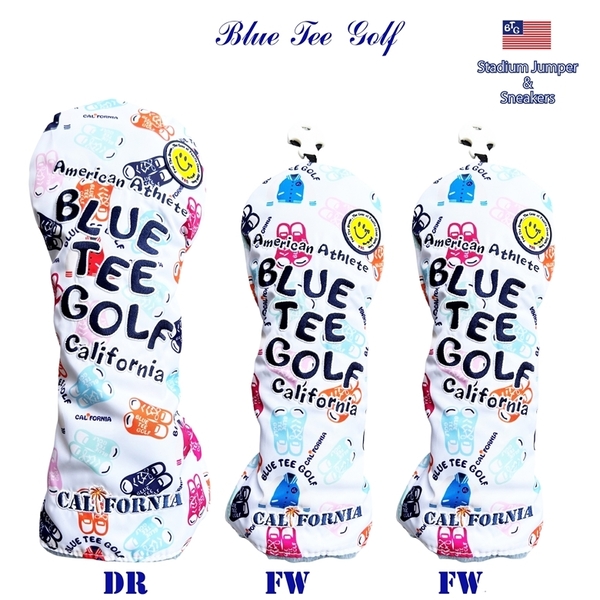 ■【3PB-ホワイト】ブルーティーゴルフ【スタジアムジャンバー&スニーカー】3本セット販売(B)ヘッドカバー BLUE TEE GOLF DHC-008送料無料