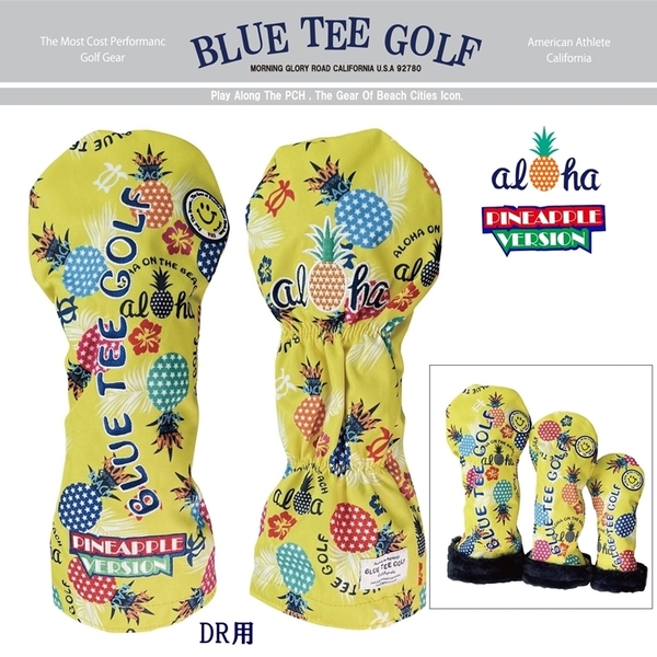 □③送料無料 DR-YE ブルーティーゴルフ 【ポップン パイン:イエロー】ドライバー用ヘッドカバー BLUE TEE GOLF PHC-03