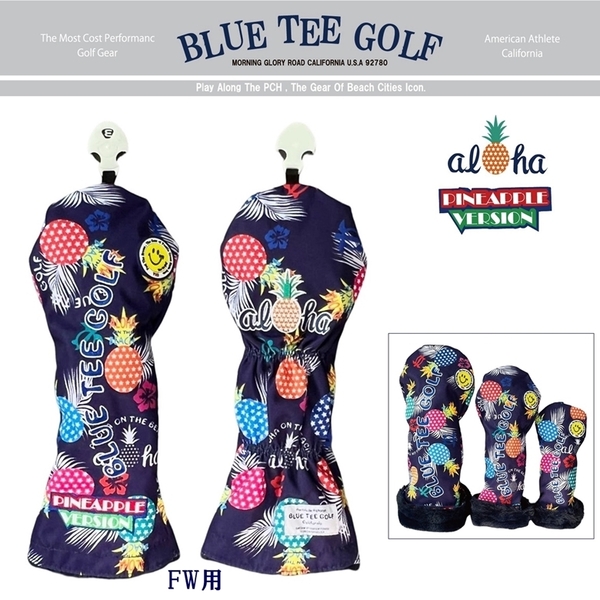 □FW-NA ブルーティーゴルフ 【ポップン パイン:ネイビー】フェアウェイ用ヘッドカバー BLUE TEE GOLF PHC-03 送料無料