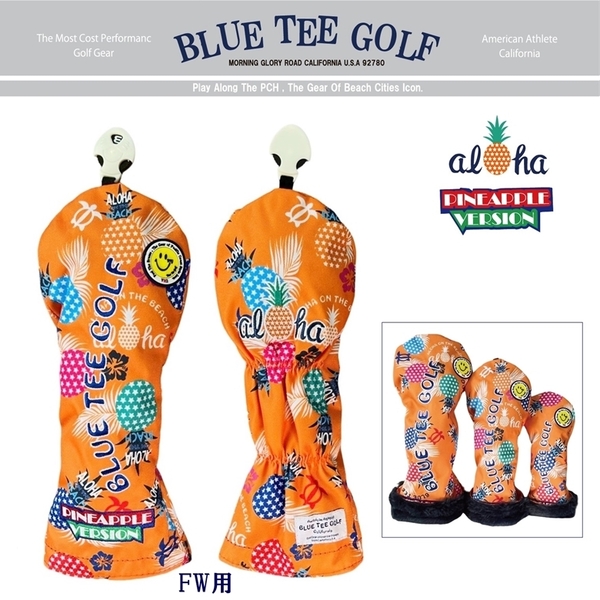 □FW-OR ブルーティーゴルフ 【ポップン パイン:オレンジ】フェアウェイ用ヘッドカバー BLUE TEE GOLF PHC-03 送料無料
