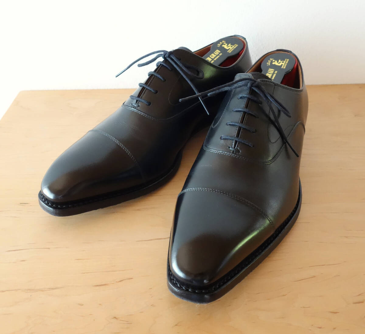 美品】SCOTCH GRAIN レザー スニーカー レースアップ 25.5