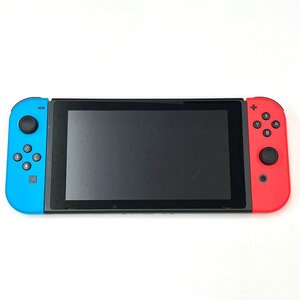 t) 任天堂 NINTENDO SWITCH ニンテンドー スイッチ ネオンカラー ゲーム機 本体 HAC-001(-01) 通電〇 中古 USED ※画面表示やや変色あ