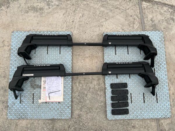 INNO スキー スノーボード ルーフキャリア キャリア 215 ハイラックス 120 プラド モコ等 カーメイト uk695 k283 取説鍵等フルセット