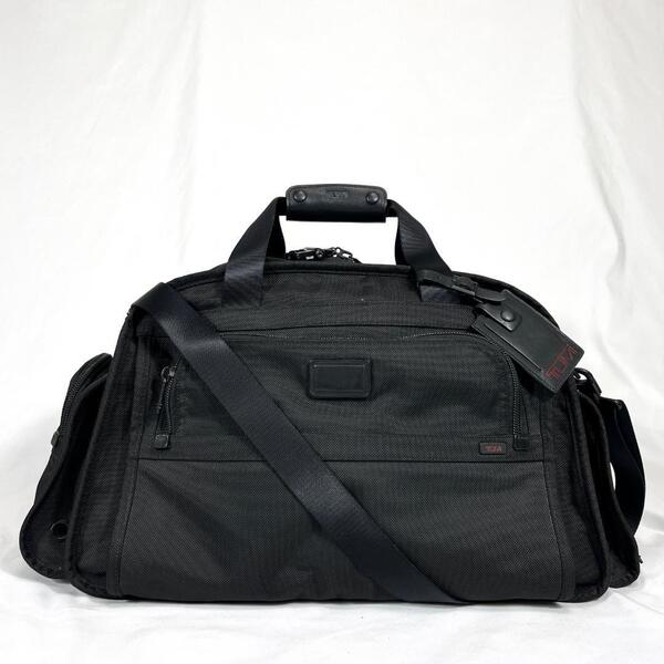 <美品!!>■TUMI トゥミ 2way ボストンバッグ バリスティックナイロン 旅行 出張 大容量 南京錠付き ブラック 22150DH 管:K-2505096