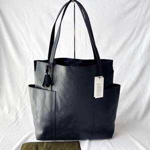 <未使用!!>■aniary アニアリ Refine Leather トートバッグ 牛革 通勤 普段使い A4/PC収納 ビジネス ネイビー 20-02000 管:2506004