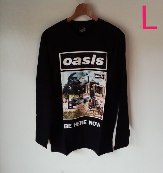 オアシス oasis BE HERE NOW ロンT バンドTシャツ(L)ハ29