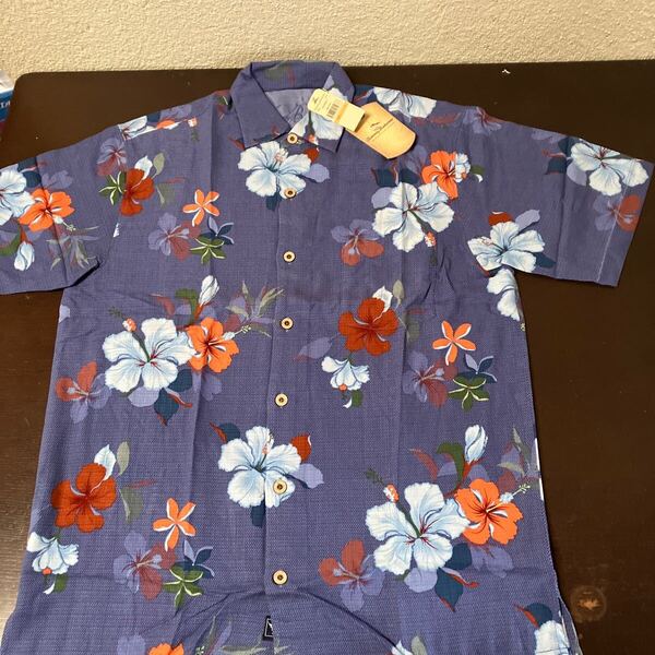 新品TOMMY BAHAMA トミーバハマ シルクアロハシャツ 32635 USAサイズS EC