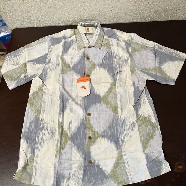 新品TOMMY BAHAMA トミーバハマ シルクアロハシャツ 35125 USAサイズS HE