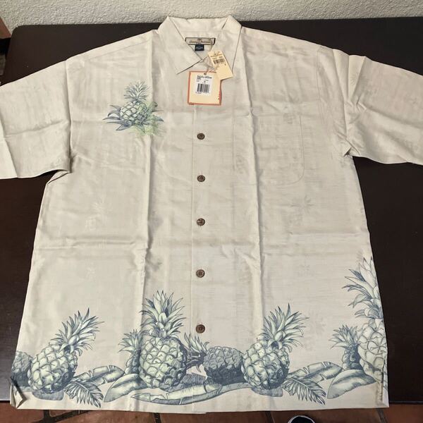 新品TOMMY BAHAMA トミーバハマ シルクアロハシャツ 30367 USAサイズM TW