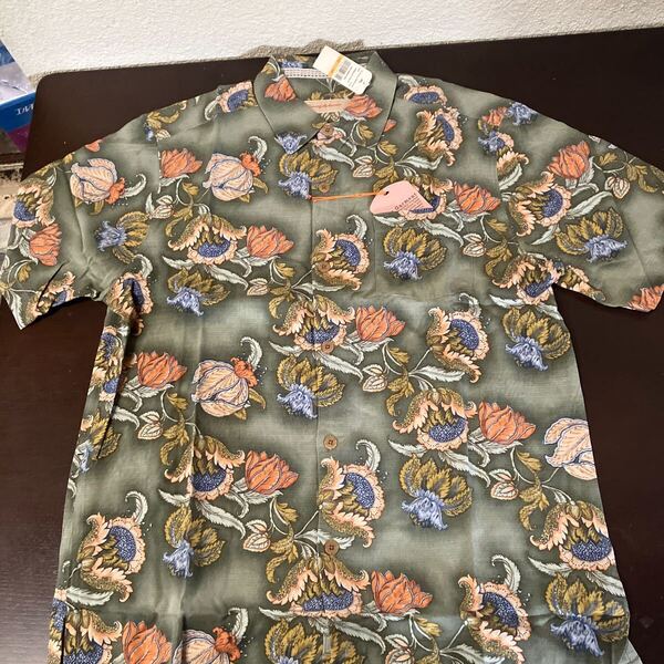 新品TOMMY BAHAMA トミーバハマ シルクアロハシャツ 37987 USAサイズS SO
