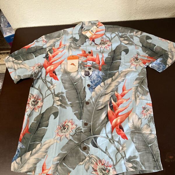 新品TOMMY BAHAMA トミーバハマ シルクアロハシャツ 35104 USAサイズS IC