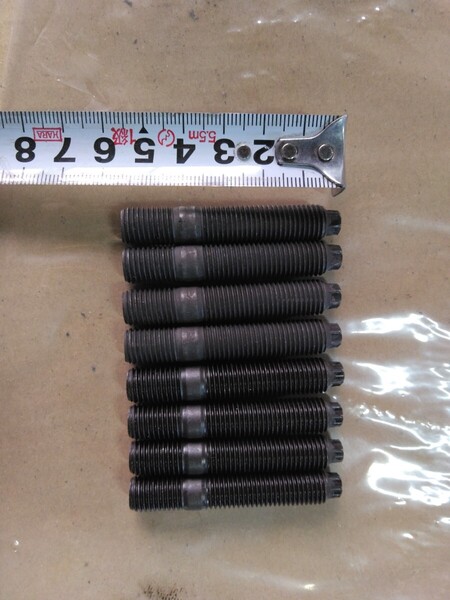 即決 送料込み 4気筒 8本セットSR20DET エキマニ 強化 スタッドボルト クロモリ M10 1.25 シルビア S13 S14 S15 1台分 NA 4G63 等にも