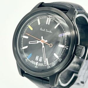 ポールスミス Paul Smith メンズ 時計 ケンブリッジ デイト マルチカラー クォーツ 黒文字盤 ブラック レザーベルト