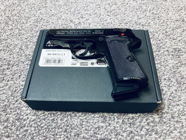 【スーパーレア・極美品】マルゼン ワルサー 125周年記念モデル “西ドイツ製刻印” PPK/S ブラックメタル ヘアライン仕上げ PP P38 P99