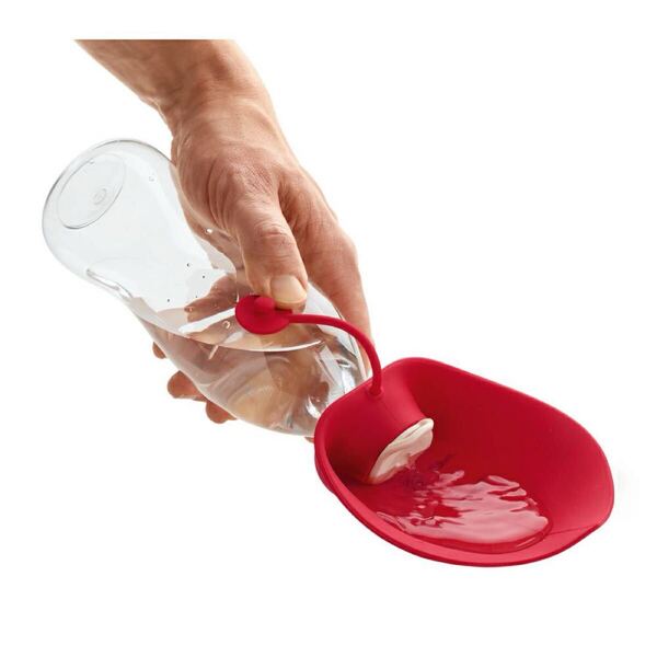 新品 Hunter ハンター 犬 猫 給水ボトル 赤 シリコン ウォーター ボウル リスト 550ml ドイツブランド 散歩 ペット