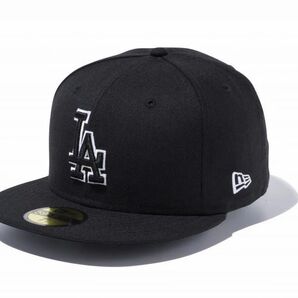 激安!!新品 未使用 オシャレカラー!ニューエラ MLB 59FIFTY ロサンゼルス ドジャース ブラック・ホワイトアウトライン(62.5cm)/14525223