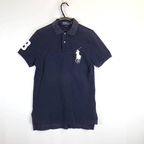 Ralph Lauren ラルフローレン 半袖ポロシャツ ビッグポニー ネイビー 褪せ Mサイズ