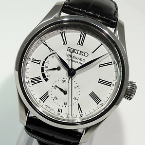 SS セイコー SARW035 6R27-00G0 プレサージュ 3針 6時位置日付 9時位置パワーリザーブ 自動巻《 即決・消費税無・送料込 》箱・取説・タグ