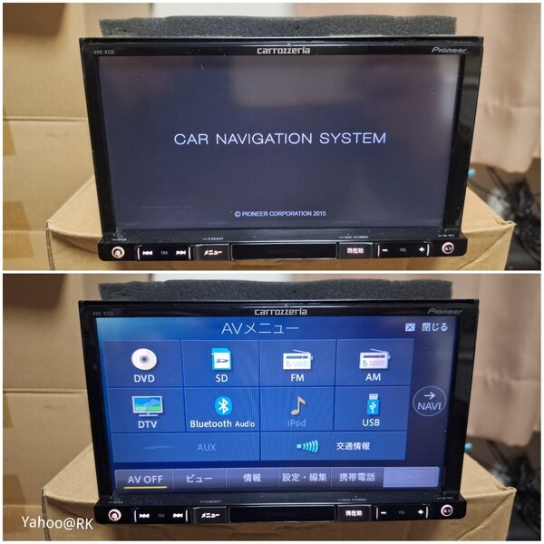 carrozzeria 楽ナビ 型式 AVIC-RZ55 pioneer DVD再生 Bluetooth SDカード USB iPod テレビ ワンセグ 地図2015年 カロッツェリア カーナビ