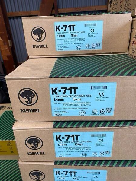 ■1箱15kgの値段■注)箱破れ等あり■KISWEL キスウェル K-71T 1.4mm 溶接ワイヤー 一般軟鋼用フラックス入りワイヤー■未使用品⑥