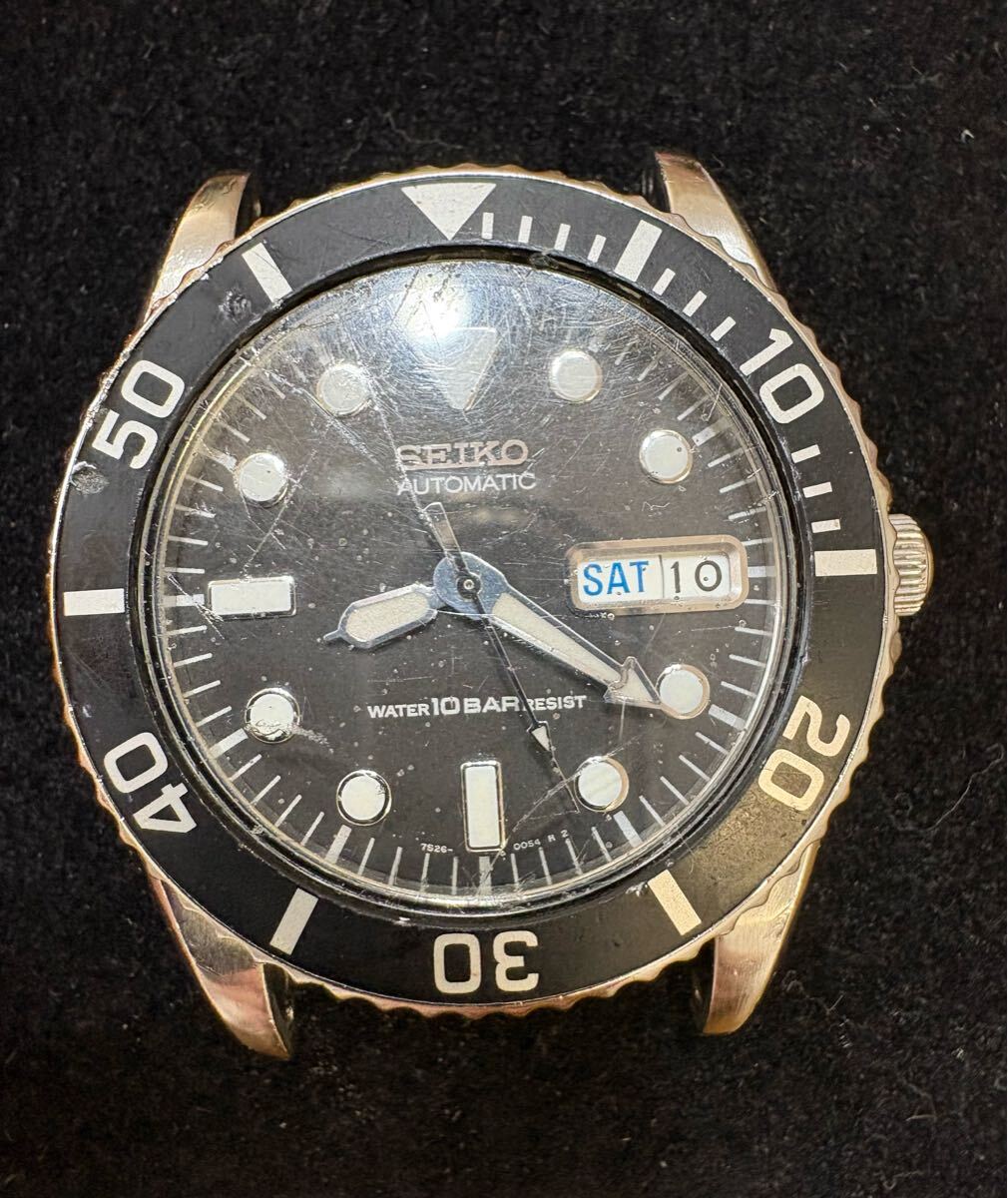 SEIKO 7s26-0050 自動巻き時計 防水 黒文字盤 時計
