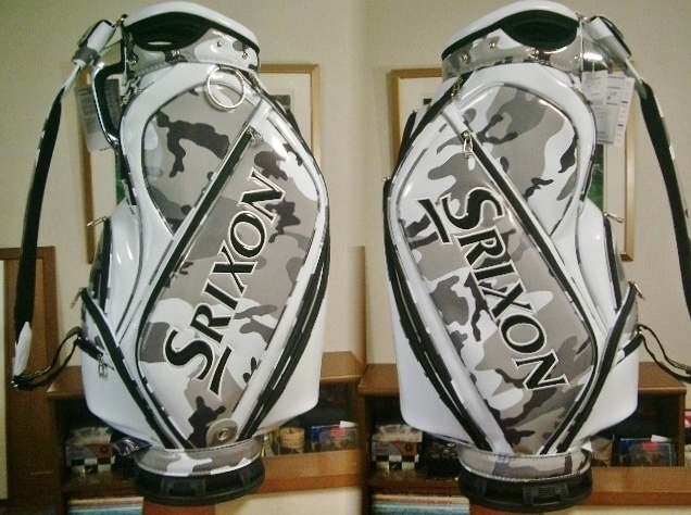 レア中古 SRIXON 3点式ベルトタイプ キャディバッグ【黒・白・赤