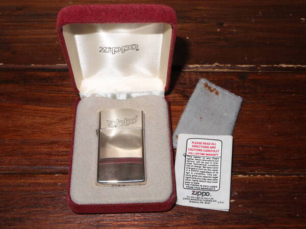 未着火 1993年製 STERLING SILVER スターリングシルバー スリム ジッポー / ジッポ ZIPPO 925 純銀 スターリング ライター