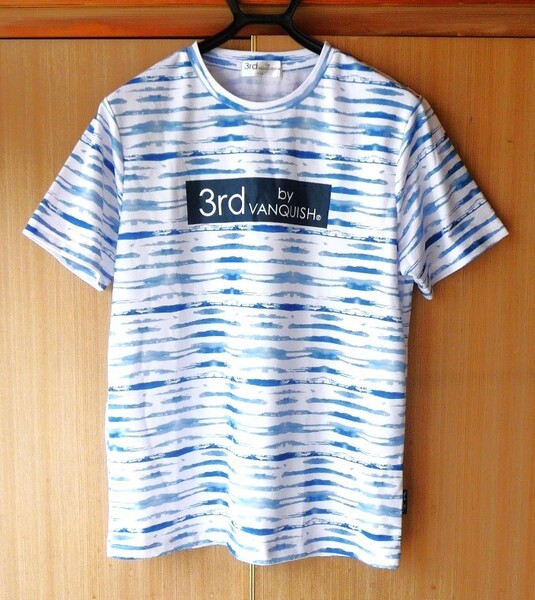 3rd by VANQUISH サード バイ バンキッシュ ヴァンキッシュ 青 白 ボーダー Tシャツ 黒 ブラック ブルー ホワイト レディース フィットネス