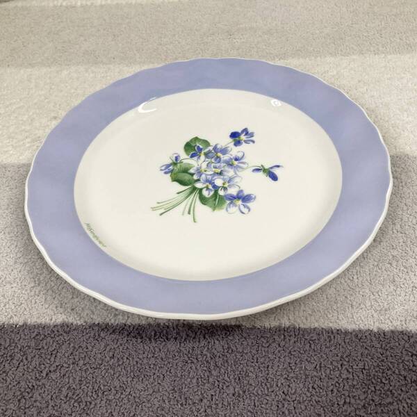 【イヴサンローラン】大皿 食器 白 未使用 美品 花柄 日本製 yamaka プレート 平皿 Yves Saint Laurent