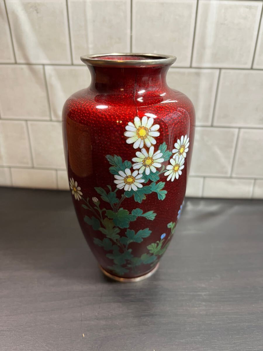 安井幸晴「七宝焼 花瓶」七宝焼 高さ24cm 花器 花生け - メルカリ
