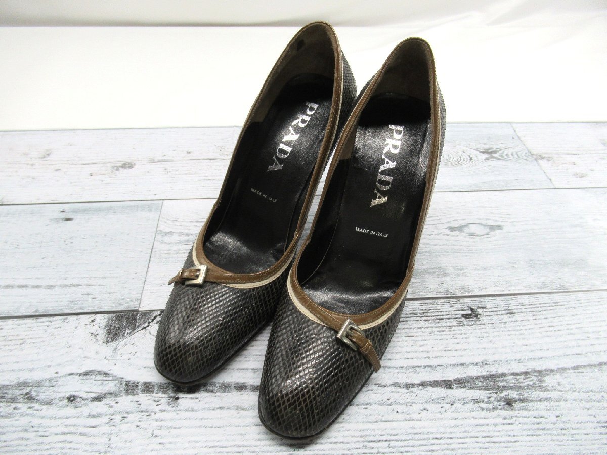 PRADA パンプス　シルバー　イタリア製 Prada Silver Metallic Wedge Sneaker w/ Inner Zip + Hook/Loop