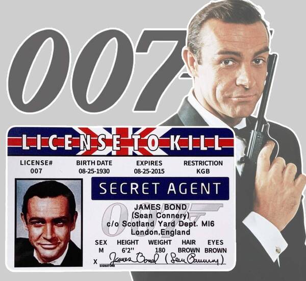 「007 ジェームズ・ボンド/ショーン・コネリー 殺しのライセンス/殺人許可証 カード」tface-g 【タグ:映画】1 T06/10