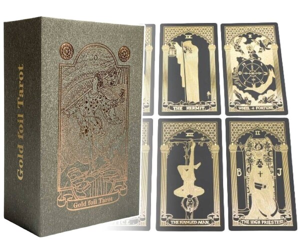 タロットカード「Gold foil Tarot/ゴールド・フォイル・タロット タイプA ※海外製」tface-g 【占い】 T06/24