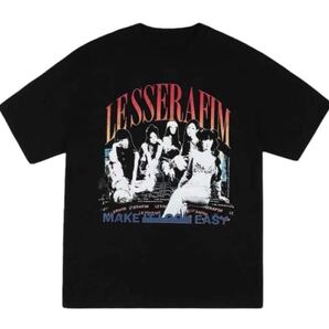 LE SSERAFIM グッズ Peaches Tシャツ PHOTO S/S T-SHIRT BLACK XL ルセラフィム 新品 未使用 送料 無料