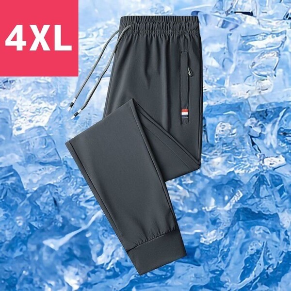メンズ ジョガーパンツ 接触冷感 4XL スポーツ 部屋着 ジャージ グレー