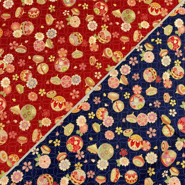◆2枚セット ☆各100cm(長さ)×110cm(生地巾) ◆和調/和柄ゴールドプリント④ ◆シーチング生地 ◆未使用/限定品