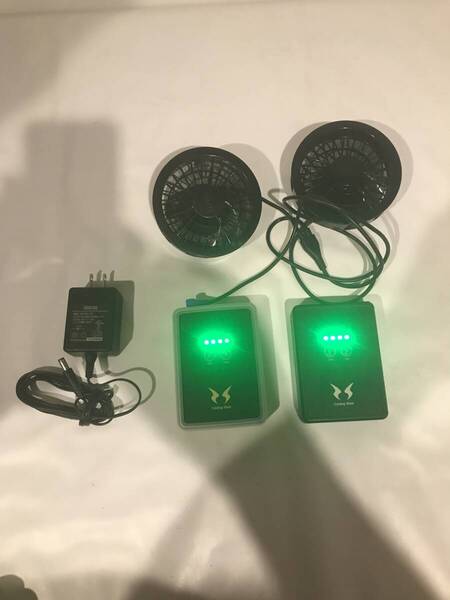 風神空調服 ファン コード セット2個セット サンエス 空調服バッテリー大容量 5800mAh DC12V RD9345 RD9870J RD9890J