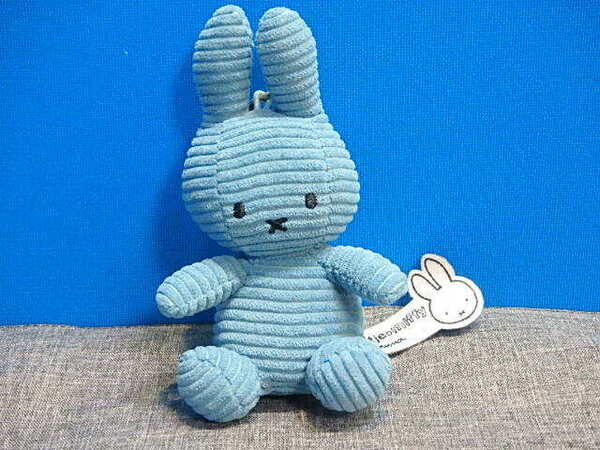 (ny3-25-0527-2) ミッフィー ぬいぐるみ 約11㎝程 BON TON TOYS ブルー系 コーデュロイ キーホルダー 中古