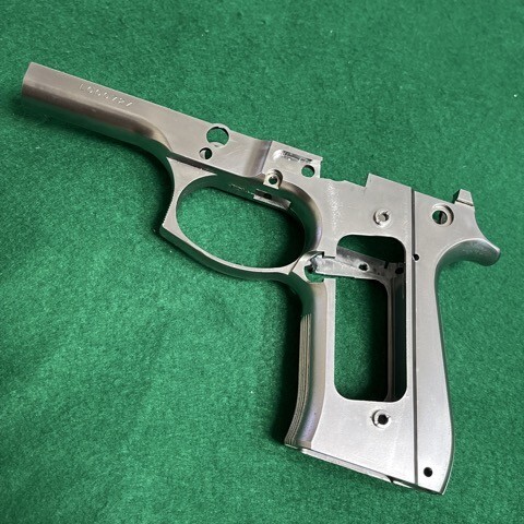 マルシン　ベレッタ　M92FS　ステンレスシルバー　パーツのみ マルシン] M92FS ステンレス 実物刻印 シルバーABS HOGUE実銃用