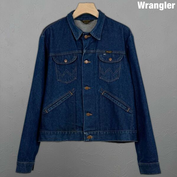Wrangler 80s USA製 44 デニム トラッカージャケット 74136NV ラングラー 60s 70s ビンテージ vintage 古着 126MJ