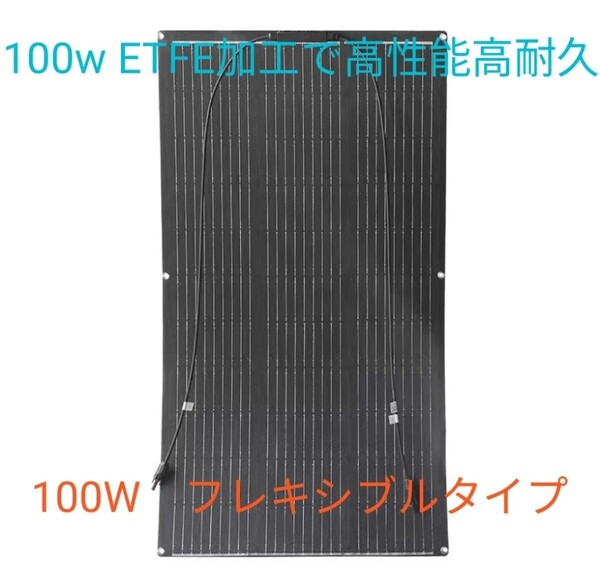 フレキシブルソーラーパネル100W ×2 軽量 ソーラーパネル
