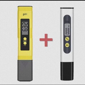 電池サービス!デジタルpHメーターとTDSメーターのセット、精度の高い水質測定が可能です。