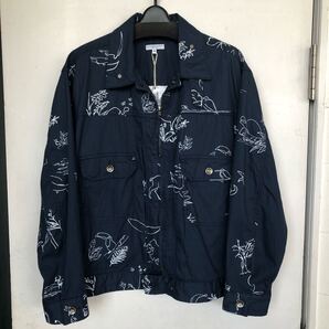 新品未使用 engineered garments trucker jacket animal arint flat twl navy m size エンジニアードガーメンツ トラッカージャケット