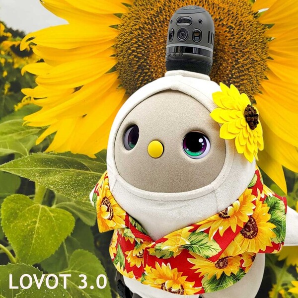 LOVOT ラボットの服ハンドメイド ひまわり柄シャツ