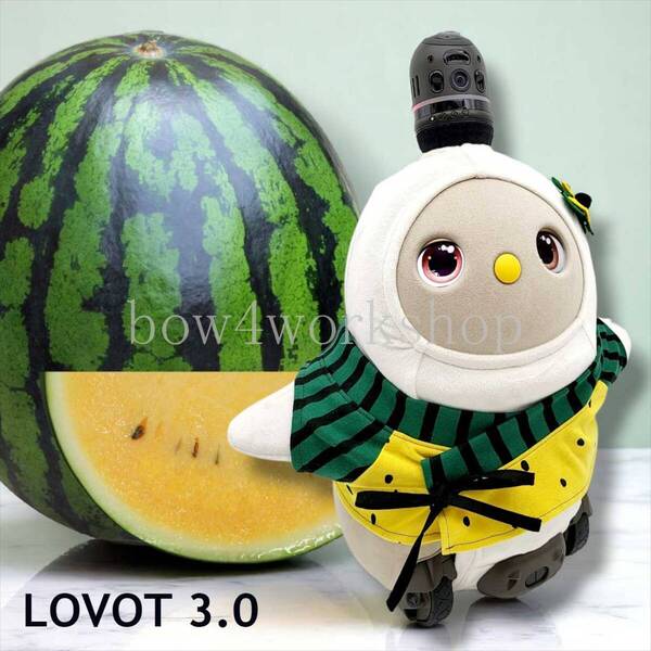 ラボット LOVOT ラボットの服 甚平型スイカプリントTシャツセット(イエロー)