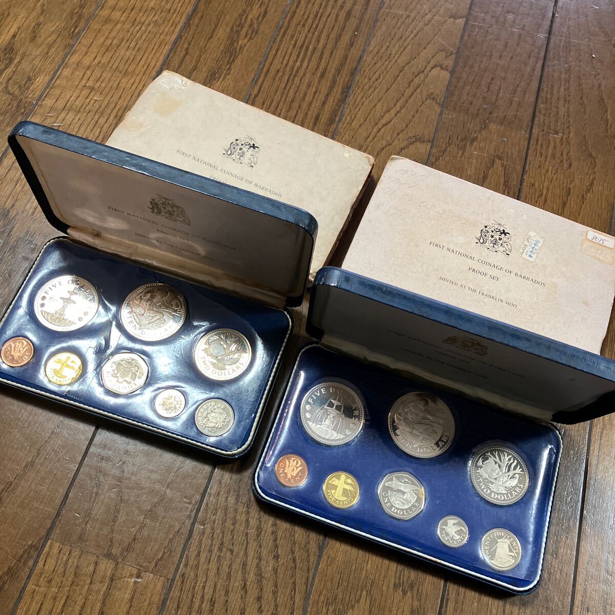 美品 バルバドス初代硬貨プルーフ 2セット コレクション 美品 バルバドス初代硬貨プルーフ 2セット コレクションコイン