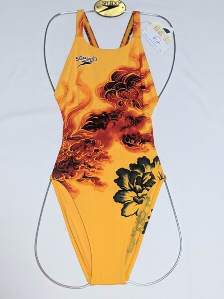 送料無料★スピード speedo ミズノ製造 競泳水着 うろこ模様 アクアブレードⅡ ハイカット Mサイズ相当