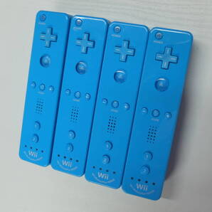 WiiU/Wiiリモコンプラス/リモコン まとめて4個セット アオ 管理番号:C