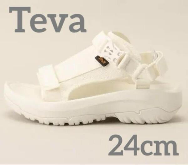 teva テバ ハリケーン アンプソール 厚底サンダル 24cm ホワイト レディース アイボリー 2024SS 新品未使用